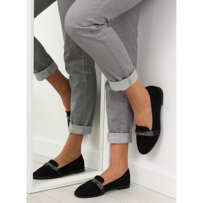 Schwarz Schwarze Damen-Slipper H8-110 Schwarz 1