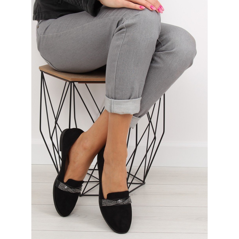 Schwarz Schwarze Damen-Slipper H8-110 Schwarz 2