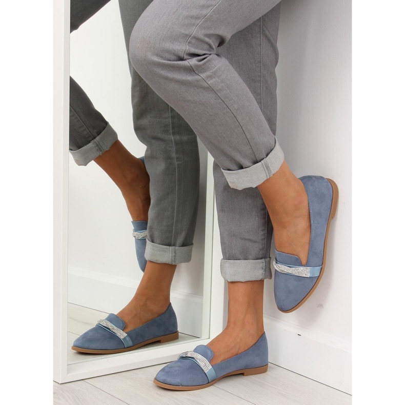 H8-110 Blue Blaue Damen-Slipper 1