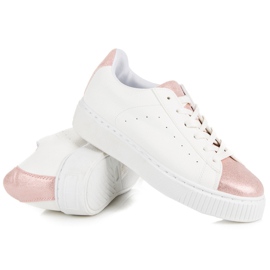 Geknotete Sneakers mit Schlangenmuster weiß 1