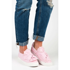 Slip-On-Sneakers mit Schleife rosa 2