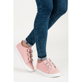 Turnschuhe mit Klettverschluss rosa 2