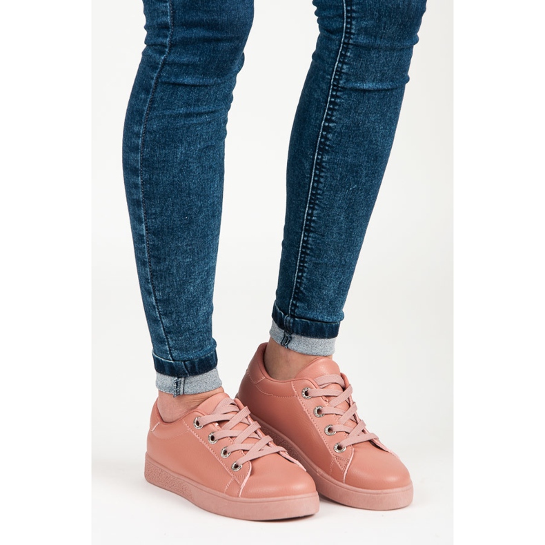 Dunkelrosa Turnschuhe für Damen 1