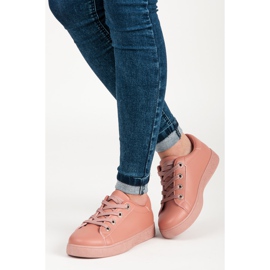 Dunkelrosa Turnschuhe für Damen 2