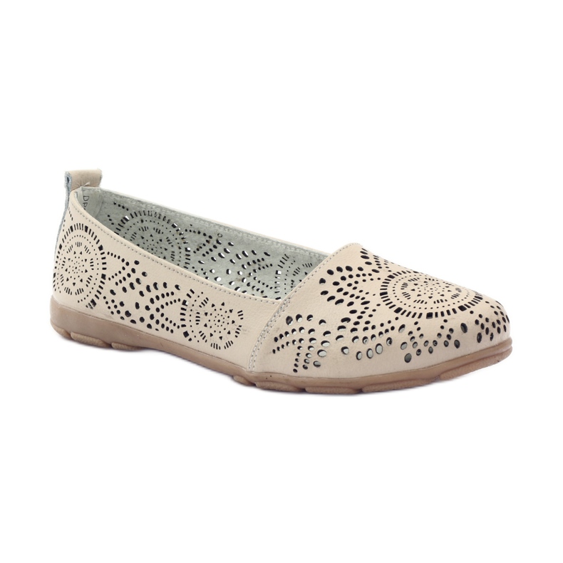 Filippo Lords durchbrochene Ballerinas F 080 beige 1