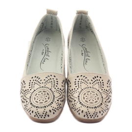 Filippo Lords durchbrochene Ballerinas F 080 beige 4