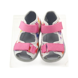 Befado Kinderschuhe Hausschuhe Sandalen 242p075 rosa grau 4