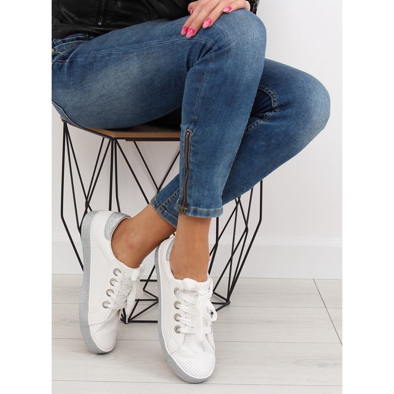 Weiße Damenturnschuhe AK03P Weiß 2