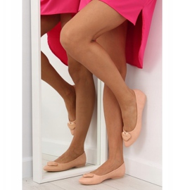 Beige Ballerinas mit süßen Lippen für Damen FM217-6 Nude 2