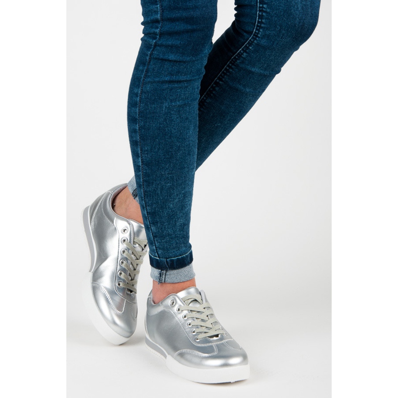 Vices Silberne Sportschuhe grau 2