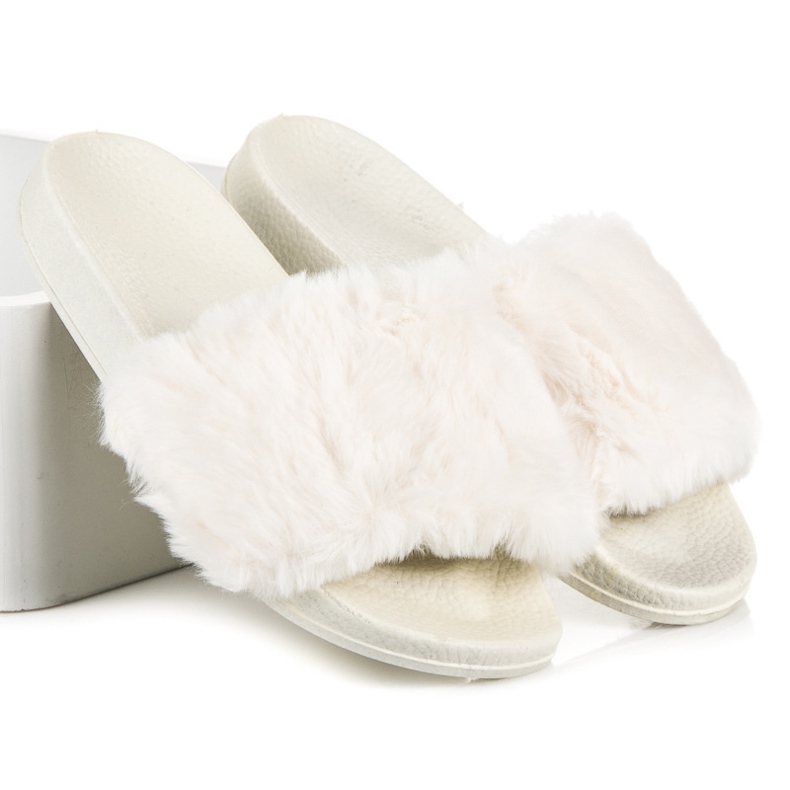 Bona Damenhausschuhe mit Fell braun 1