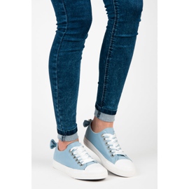 Stylische Turnschuhe mit Ornamenten blau 1