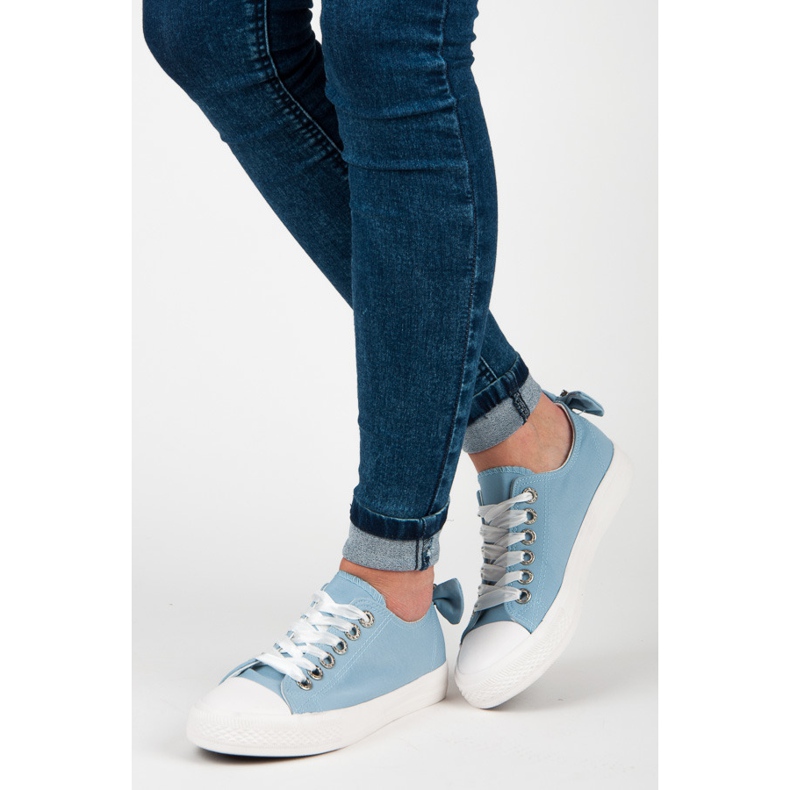 Stylische Turnschuhe mit Ornamenten blau 2