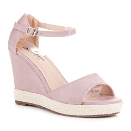Seastar Keilsandalen aus Wildleder lila 1