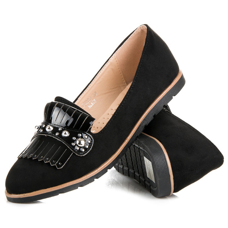 Seastar Wildleder-Loafer mit Fransen schwarz 2