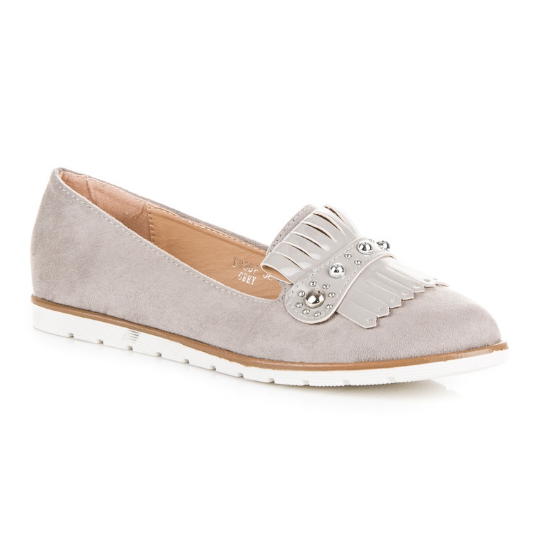 Seastar Wildleder-Loafer mit Fransen grau 1