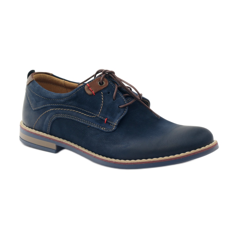 Kausalschuhe Riko 842 marineblau braun navy blau 1