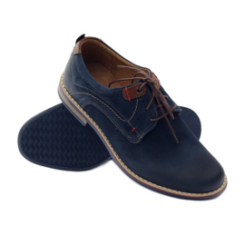 Kausalschuhe Riko 842 marineblau braun 3