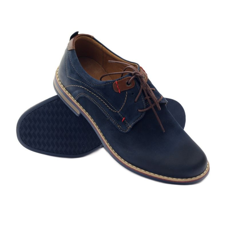 Kausalschuhe Riko 842 marineblau braun 3