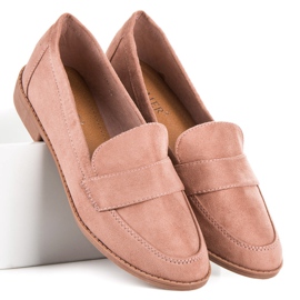 Comer Loafer aus rosafarbenem Wildleder 1