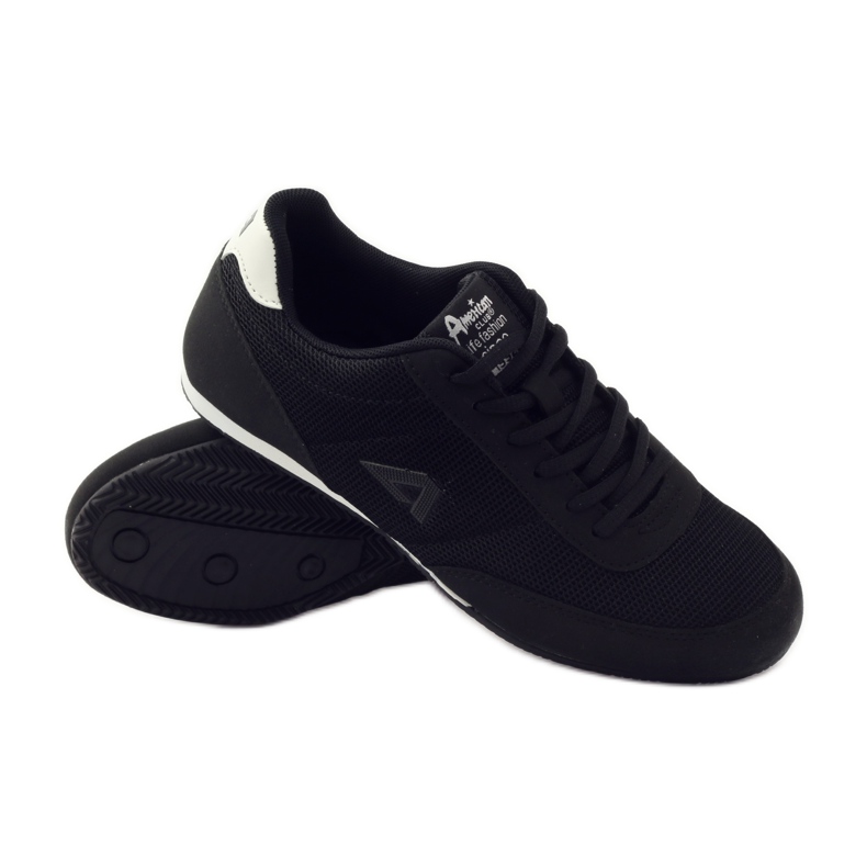American Club American 7066 schwarze Joggingschuhe weiß 3