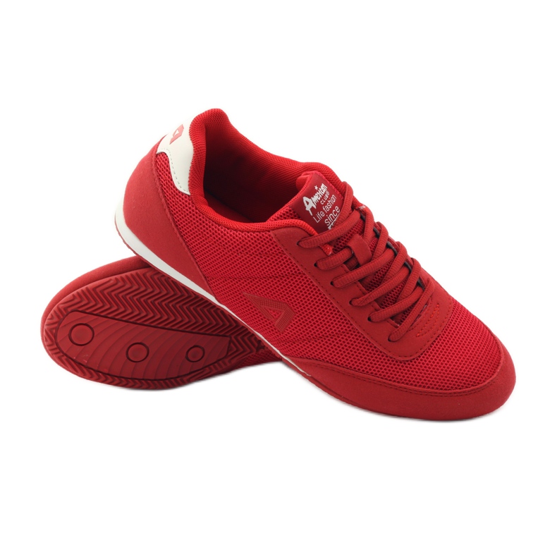 American Club Amerikanischer 7066 roter Joggingsport weiß 3