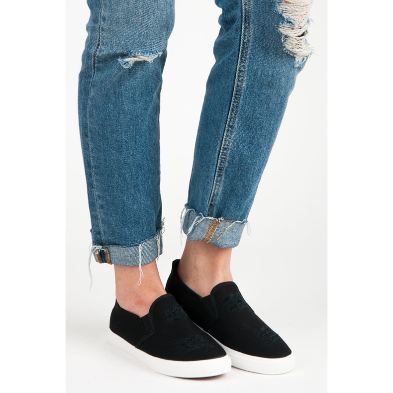 Seastar Schwarze Turnschuhe zum Hineinschlüpfen 1