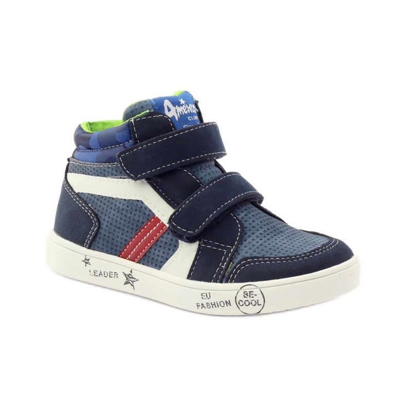 American Club Amerikanische 17353 Sportschuhe marineblau rot weiß 1