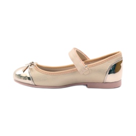 American Club Ballerinas mit Klettverschluss American 14297 rosa gelb 2