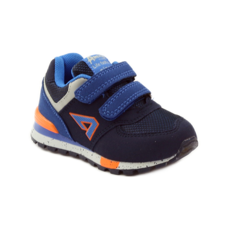 American Club Amerikanische 15110 Turnschuhe navy blau orange 1