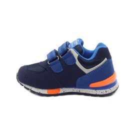 American Club Amerikanische 15110 Turnschuhe navy blau orange 2