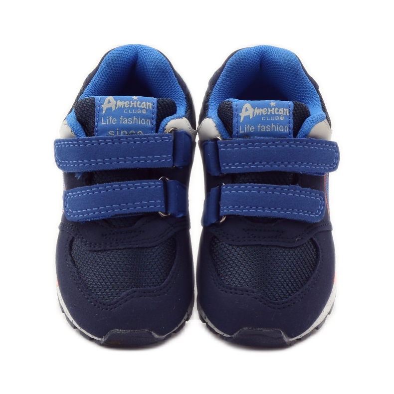 American Club Amerikanische 15110 Turnschuhe navy blau orange 4