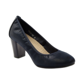Sergio Leone Pumps auf einem Post 233 Marineblau navy blau 1