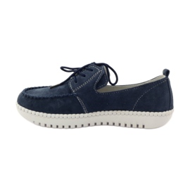 Leder Creepers Schuhe Filippo 020 navy blau 2