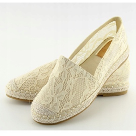 Beige Spitze Espadrilles BB15P Beige 1