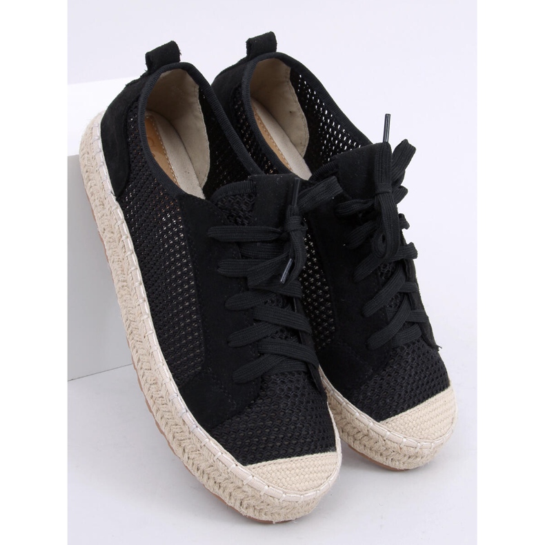 BM Schwarze BB06P Schwarze Espadrilles-Sneaker 1