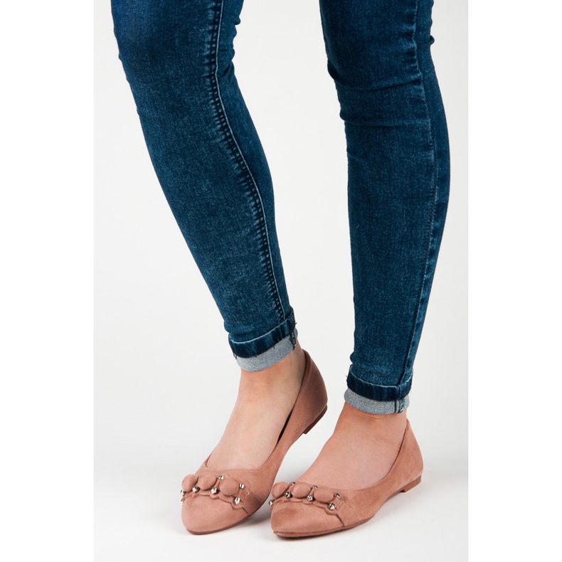 Seastar Wildleder Ballerina In Spitz rosa 1