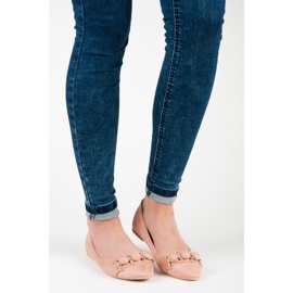 Seastar Wildleder-Ballerinas mit V-Ausschnitt rosa 1