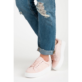 Seastar Wildleder-Sneaker auf der Plattform rosa 2
