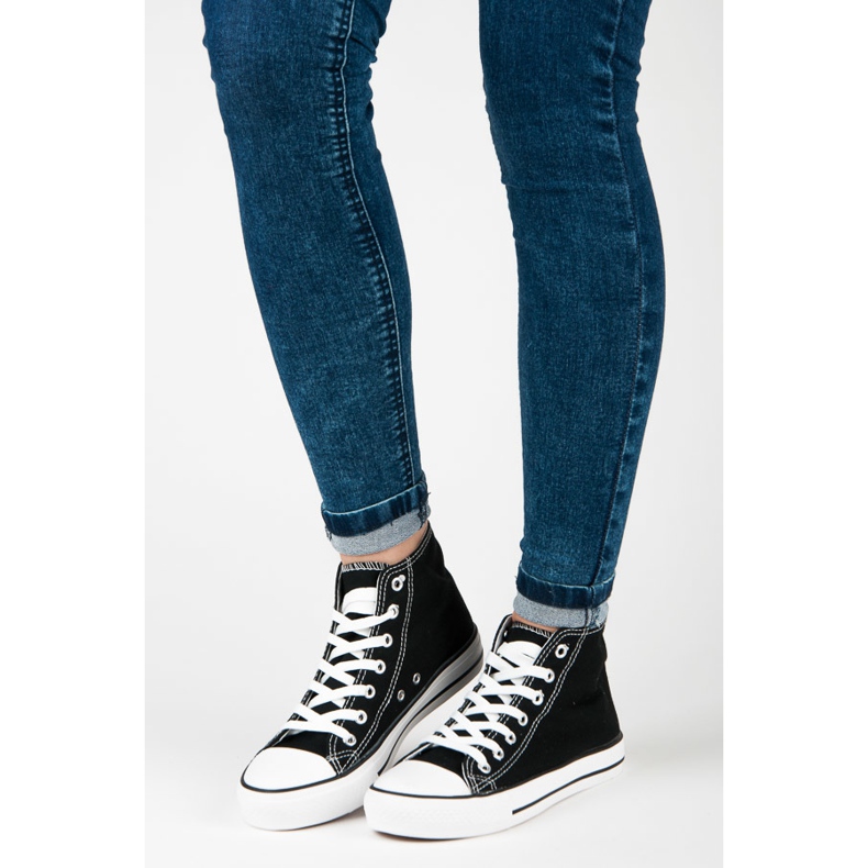 Seastar Schnürsneaker über dem Knöchel schwarz 1