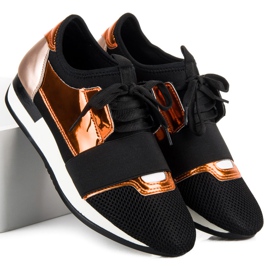 Mode Sportschuhe schwarz gelb 1