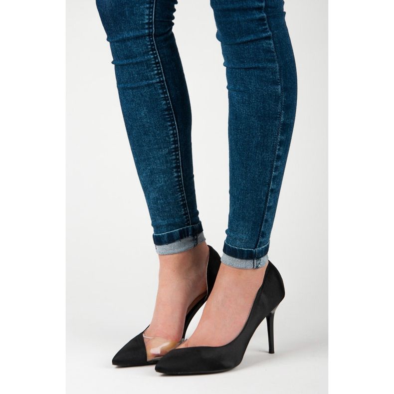 Satin-transparente Stifte schwarz 1