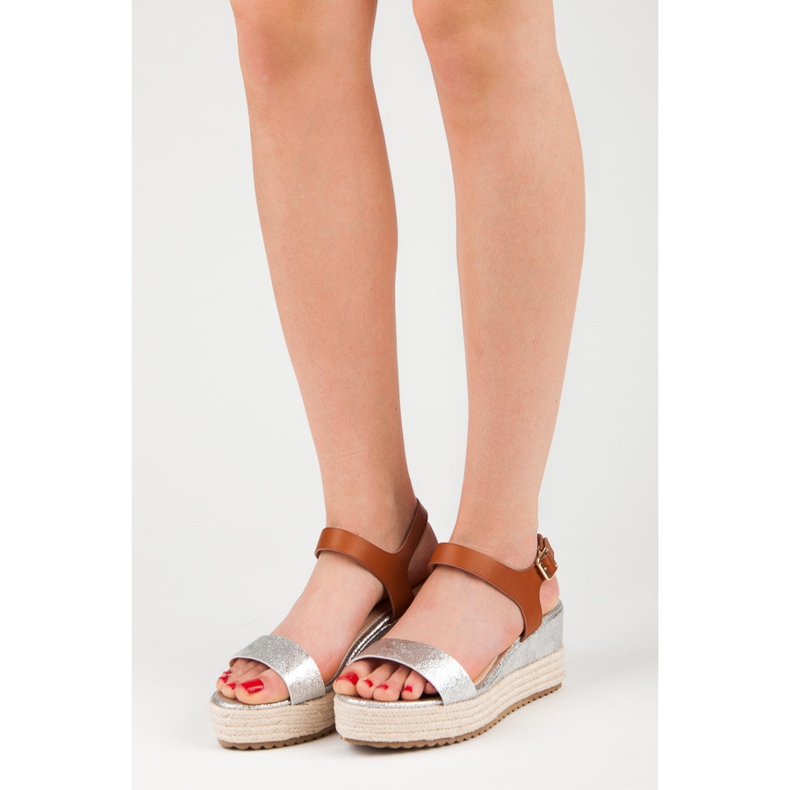 Seastar Espadrilles-Sandalen mit Keilabsatz grau 1