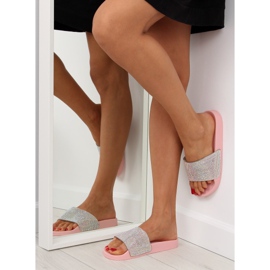 Gummihausschuhe mit Zirkonia rosa S20 rosa 1