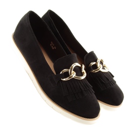 Schwarz Schwarze Damenloafer G237 schwarz 1