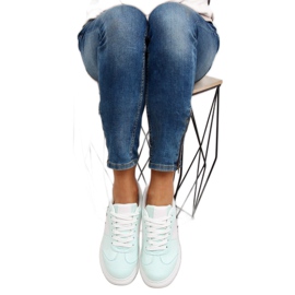 Pastellmintgrüne Damenturnschuhe 1