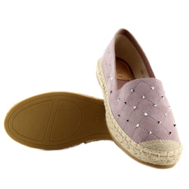 Espadrilles mit lila 5481 Lila Nieten 1