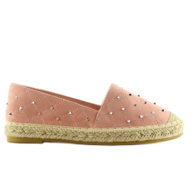 Espadrilles mit rosa 5481 rosa Nieten 2