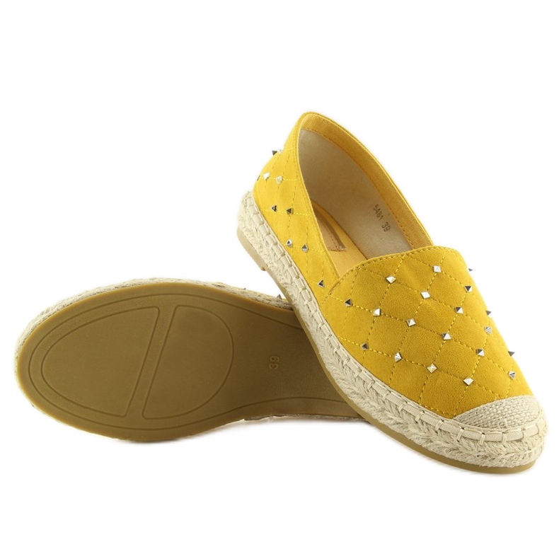 Gelbe Espadrilles mit Nieten gelb 5481 Gelb 1