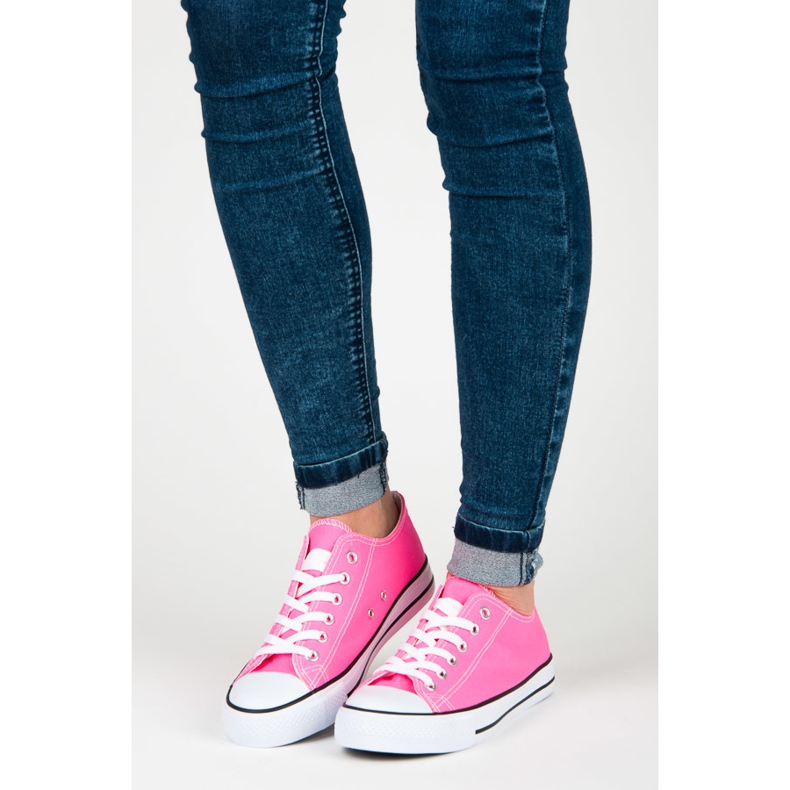 Fgm Paris Klassische Neon-Sneakers rosa 1